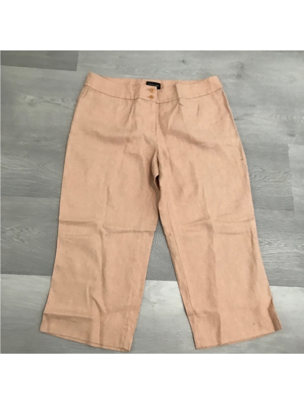 FOCUS 2000 LINEN WIDE LEG CROP TROUSERS PANTS WOMENS 14